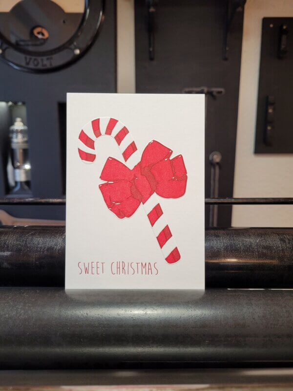 Weihnachten Letterpress Karte Sweet Christmas